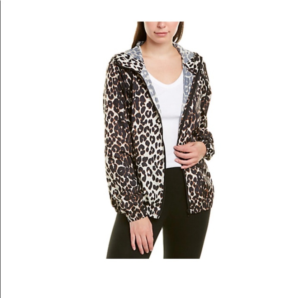 Betsey Johnson leopard print windbreaker